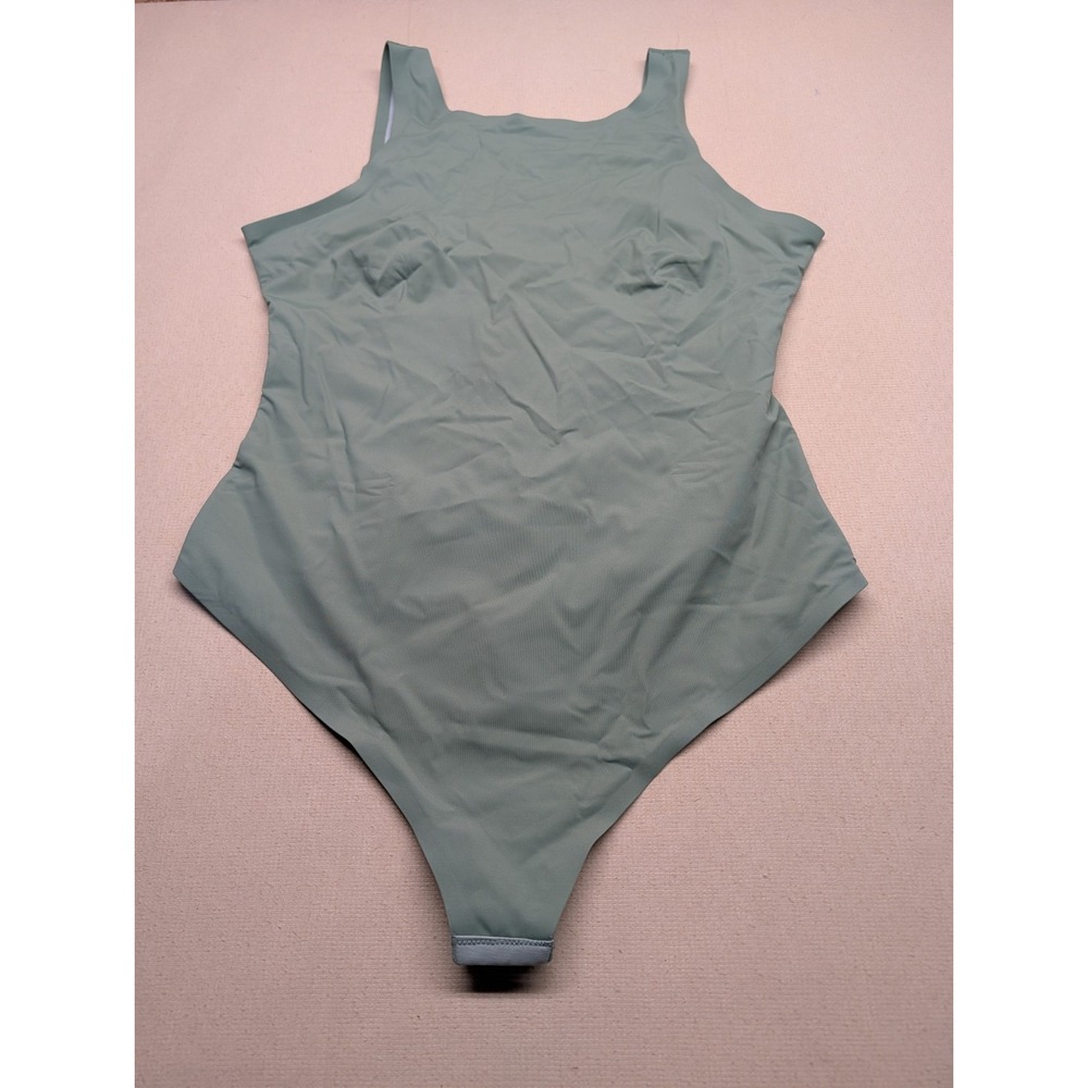 Pinsy Women's Shape Suit Size XL NWT Green Doubles As A Layer Bodysuit Thong